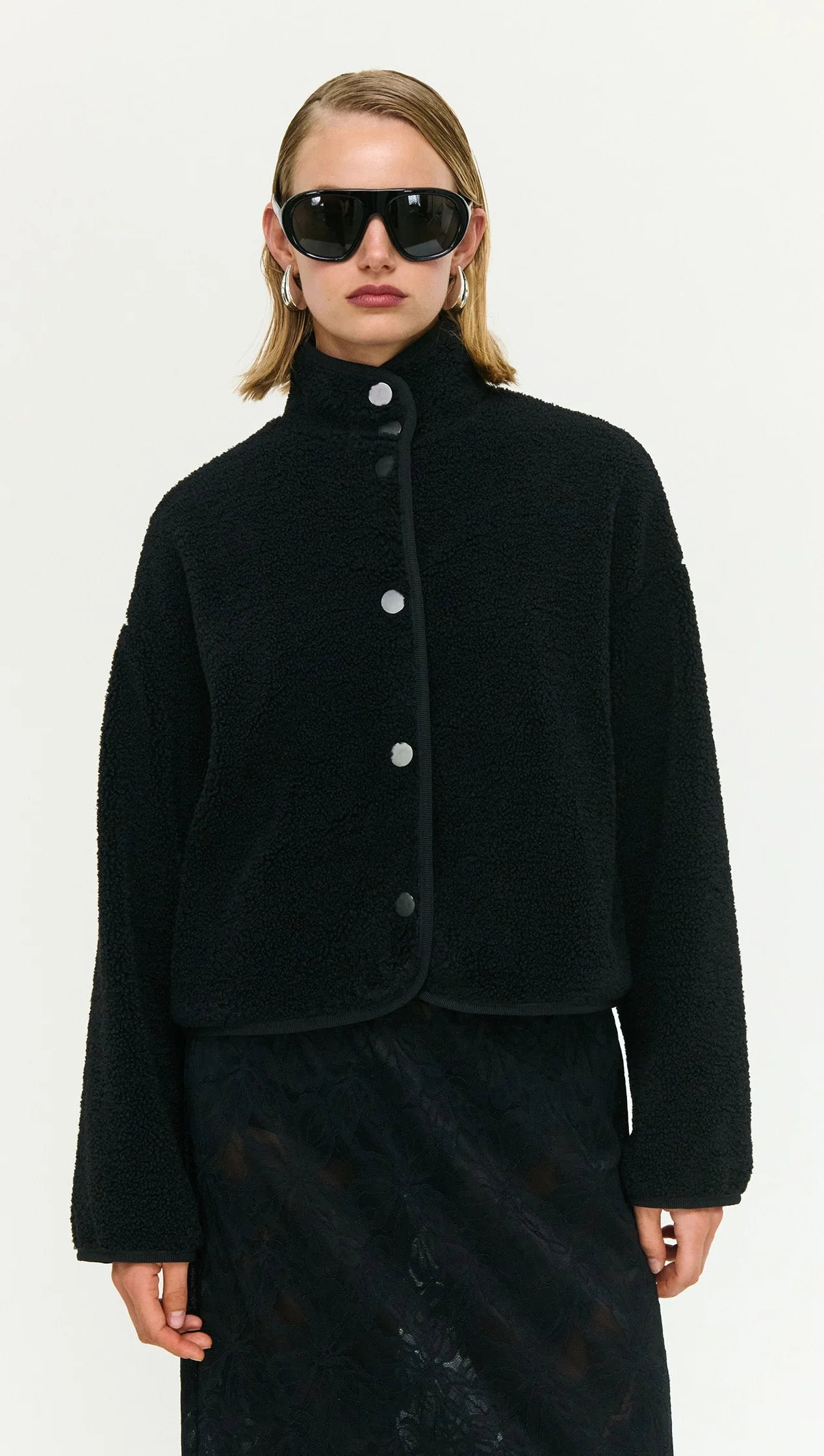Katya Crop Sherpa Jacket