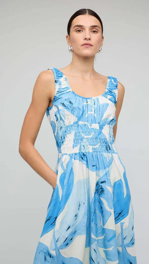 Leilani Shirred Midi Dress