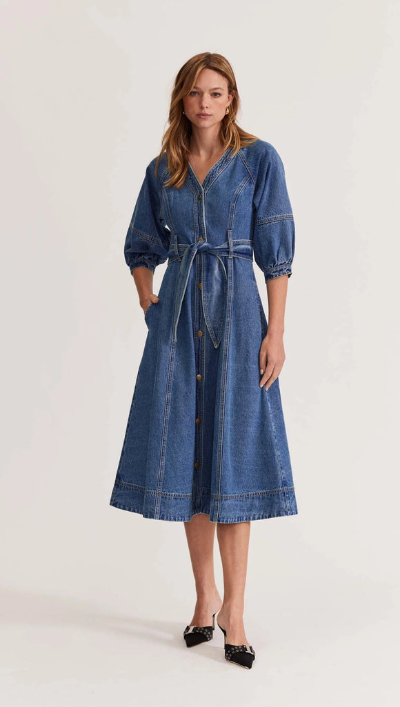 Alita Denim Midi Dress