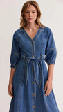 Alita Denim Midi Dress