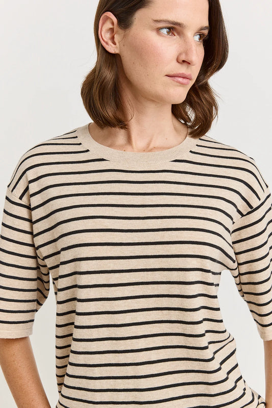 Relaxed Stripe Knit Tee