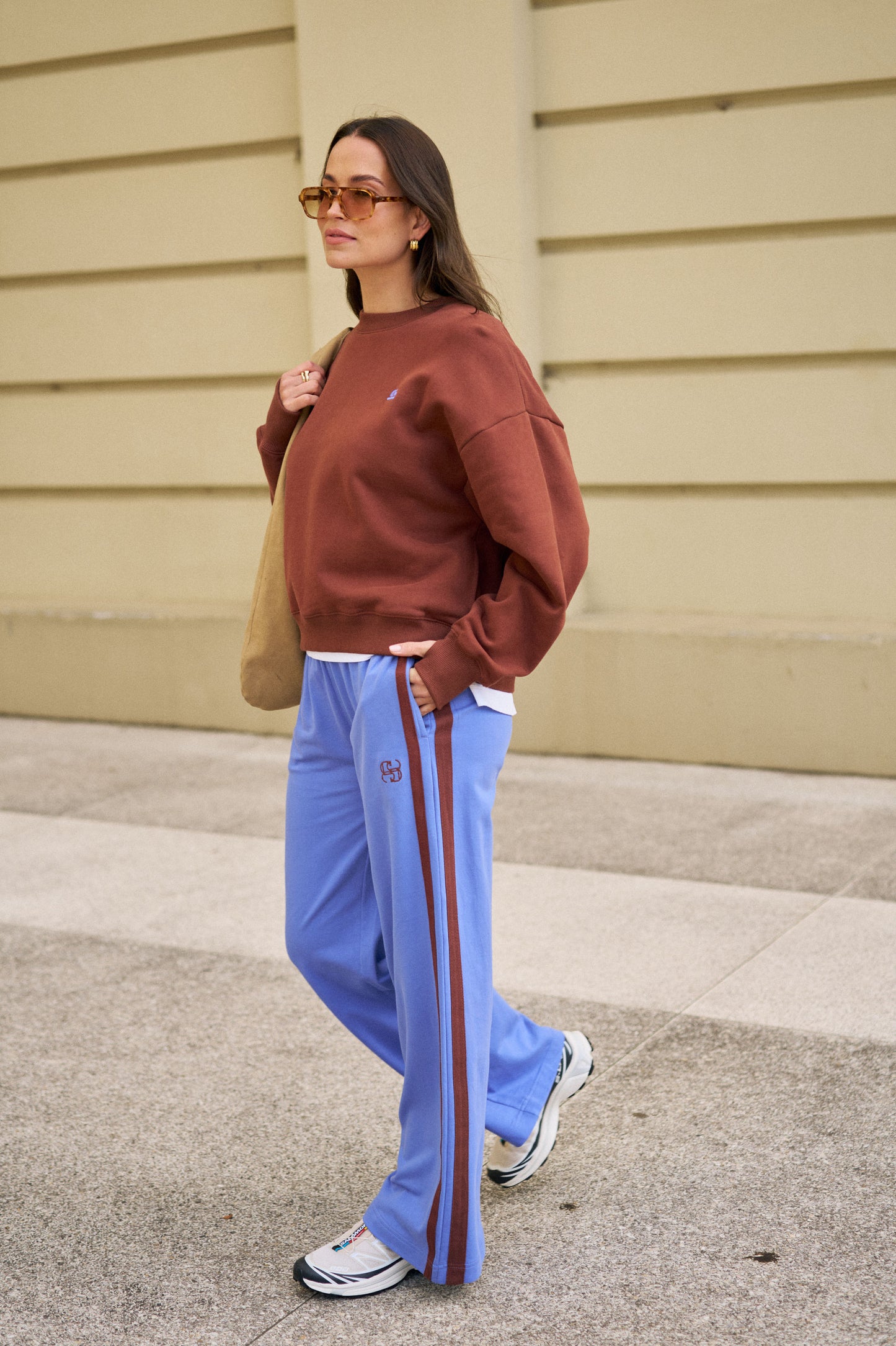 Gigi Wide Leg Terry Trackpant