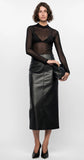 Kaia Spot Mesh Top