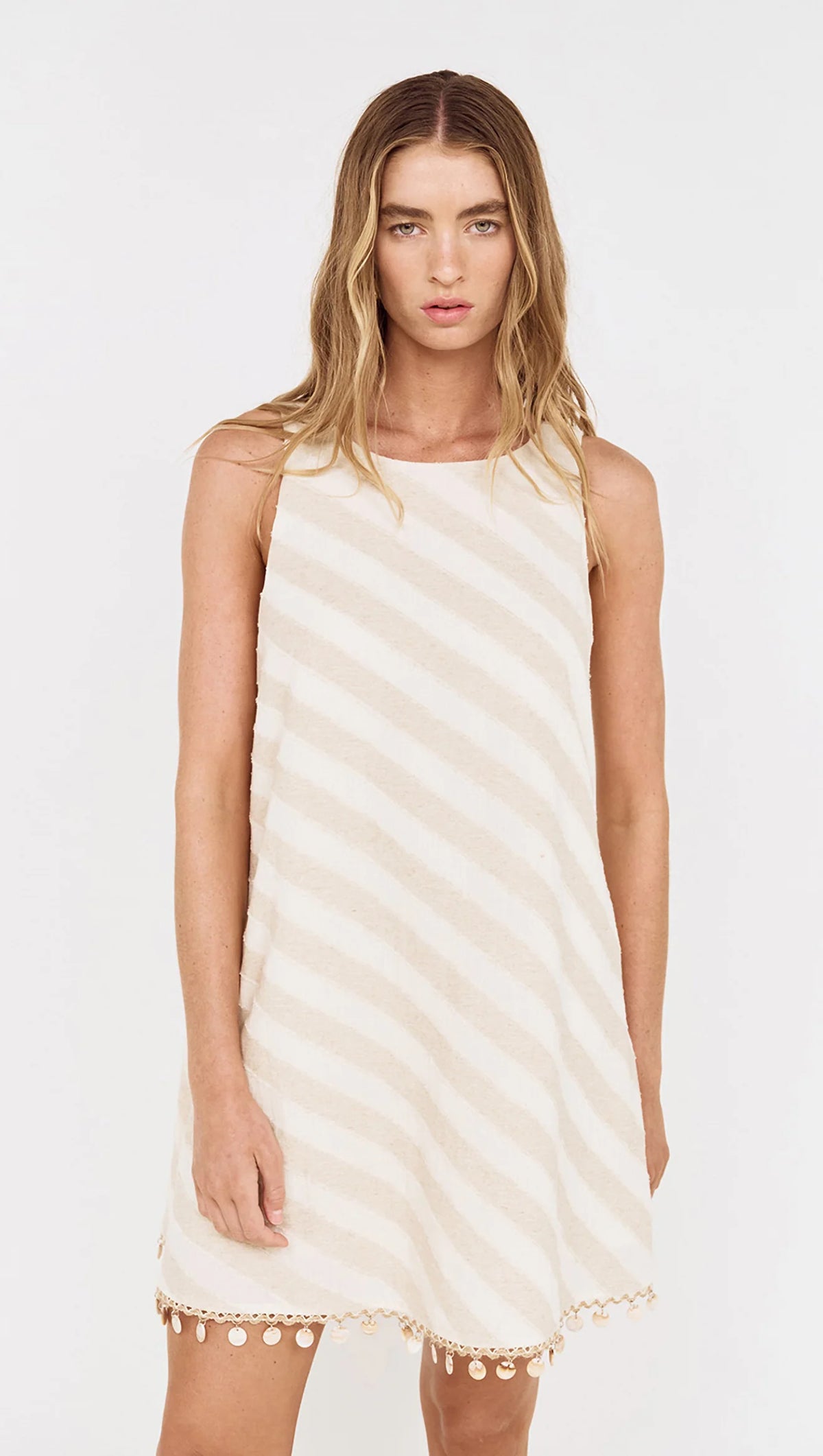 Kaia Shell Tassel Mini Dress