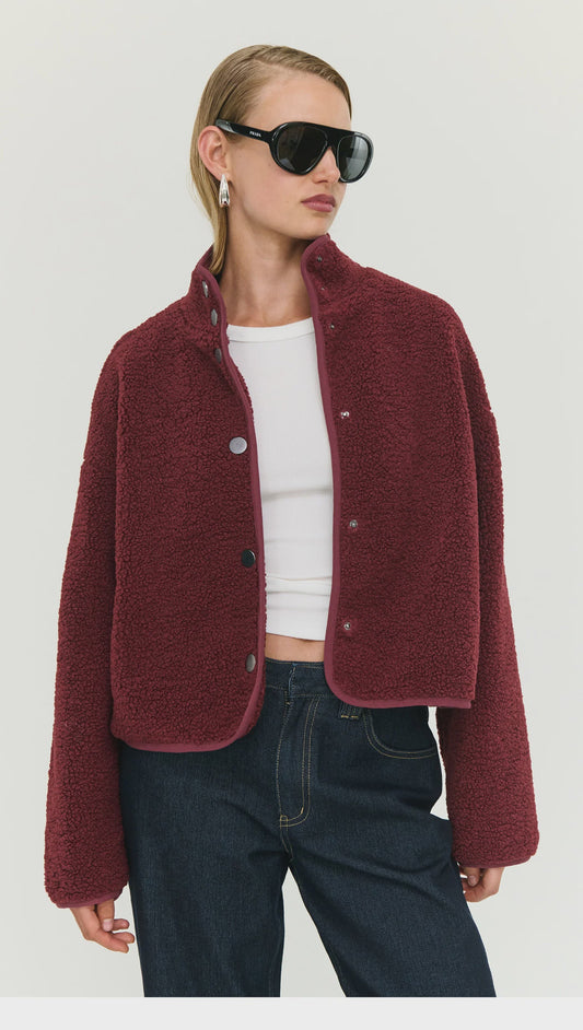 Katya Crop Sherpa Jacket