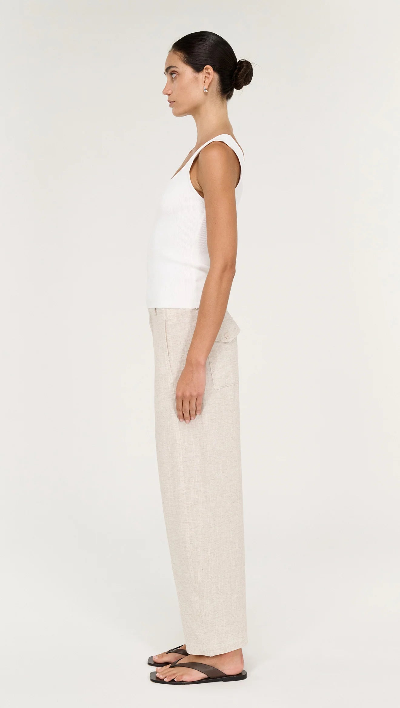 Neve Linen Barrel Leg Pant