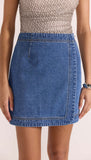 Tate Denim Wrap Skirt