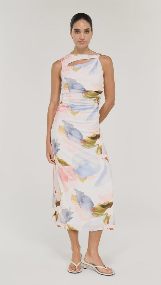 Valea Mesh Midi Dress