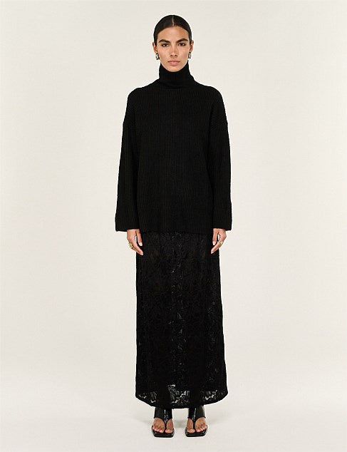 Astrid Sheer Lace Maxi Skirt