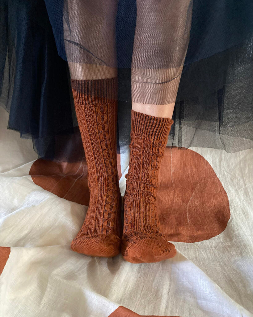 Cable Merino Wool Socks