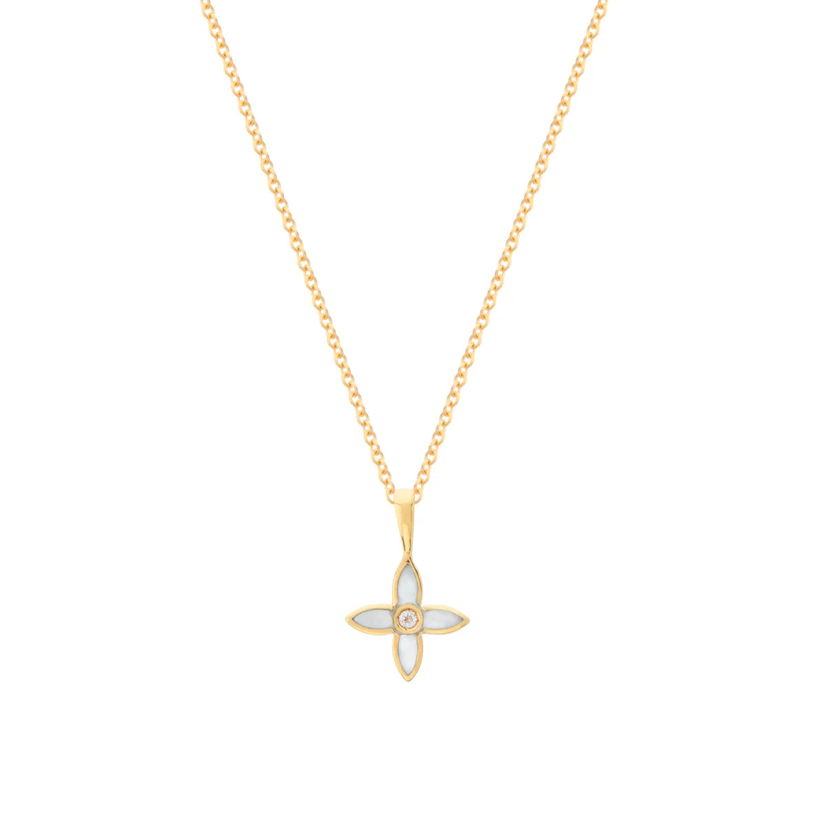 Desert Flower Charm Necklace - Gold