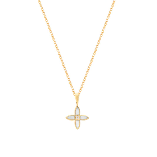 Desert Flower Charm Necklace - Gold