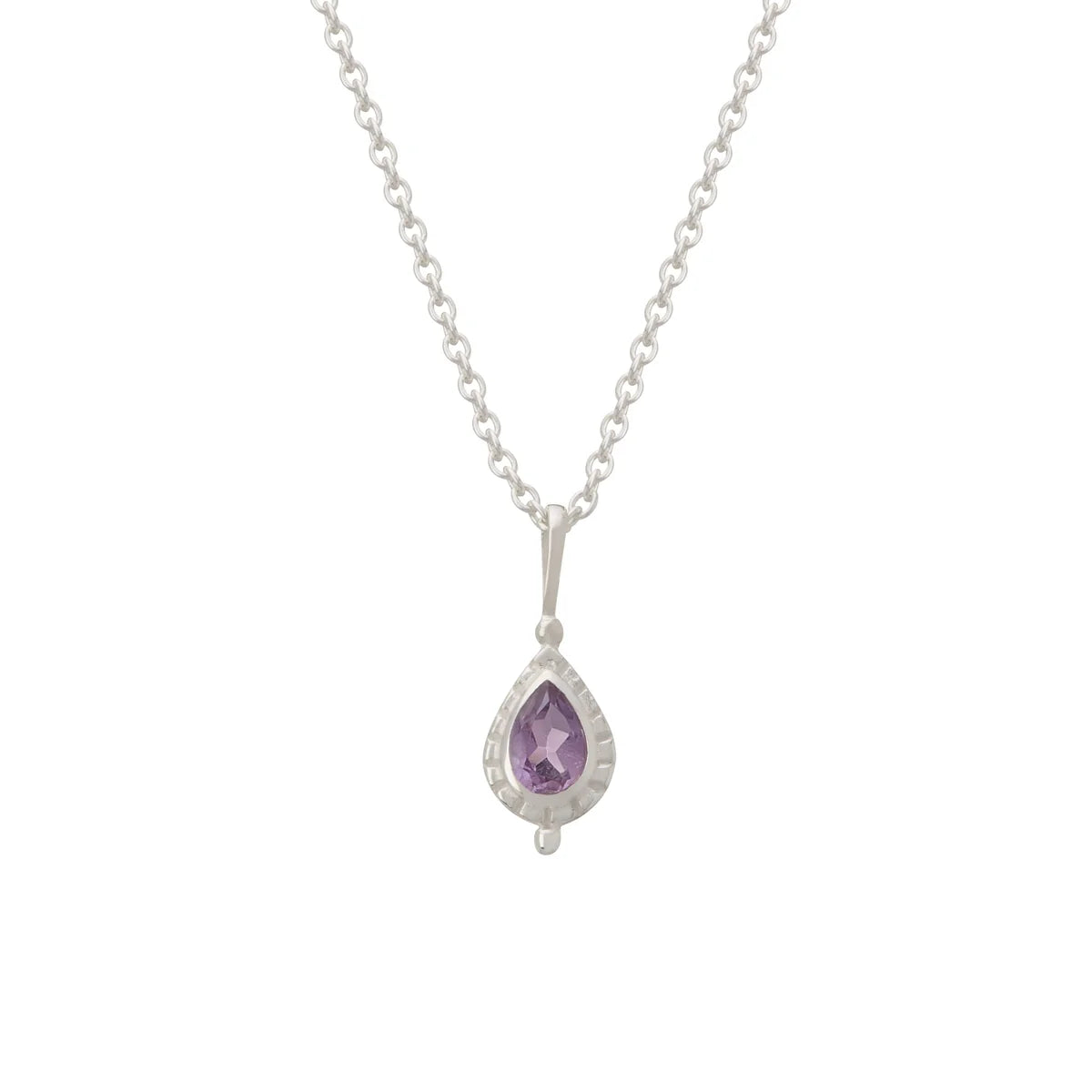 Birthstone Necklace - Silver