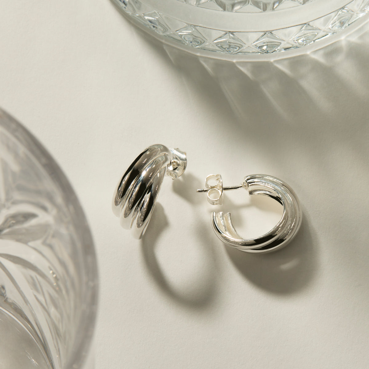 Ripple Hoop ER Silver
