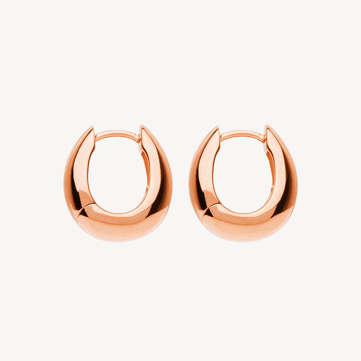Arco Rose Gold Huggie Earrings