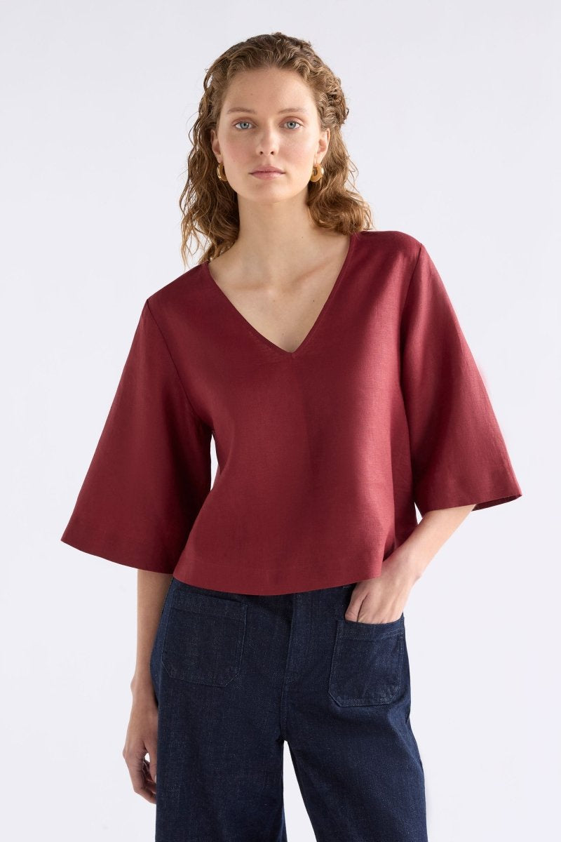 Llinen Light V Neck Top