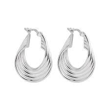 Revival Round Silver Hoop ER