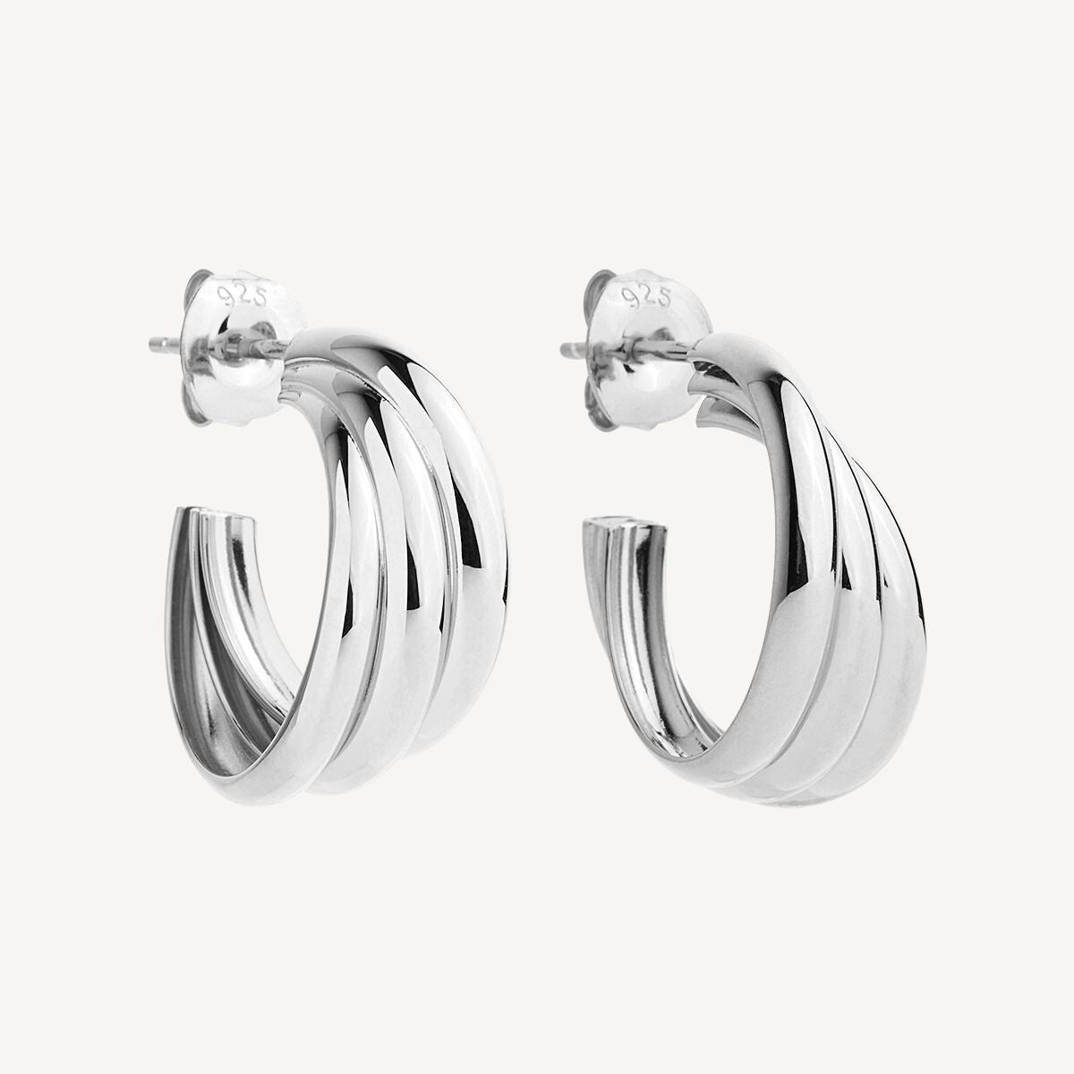 Ripple Hoop ER Silver