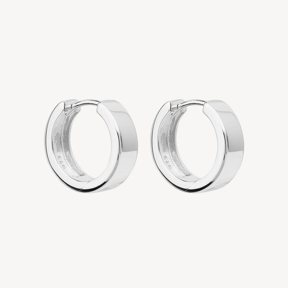 Stella Silver Huggie Earrings