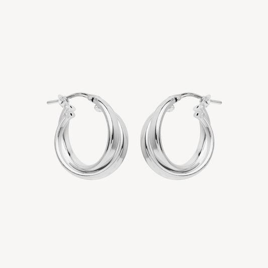 Sunshine Silver Hoop Earrings