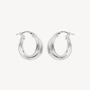 Sunshine Silver Hoop Earrings