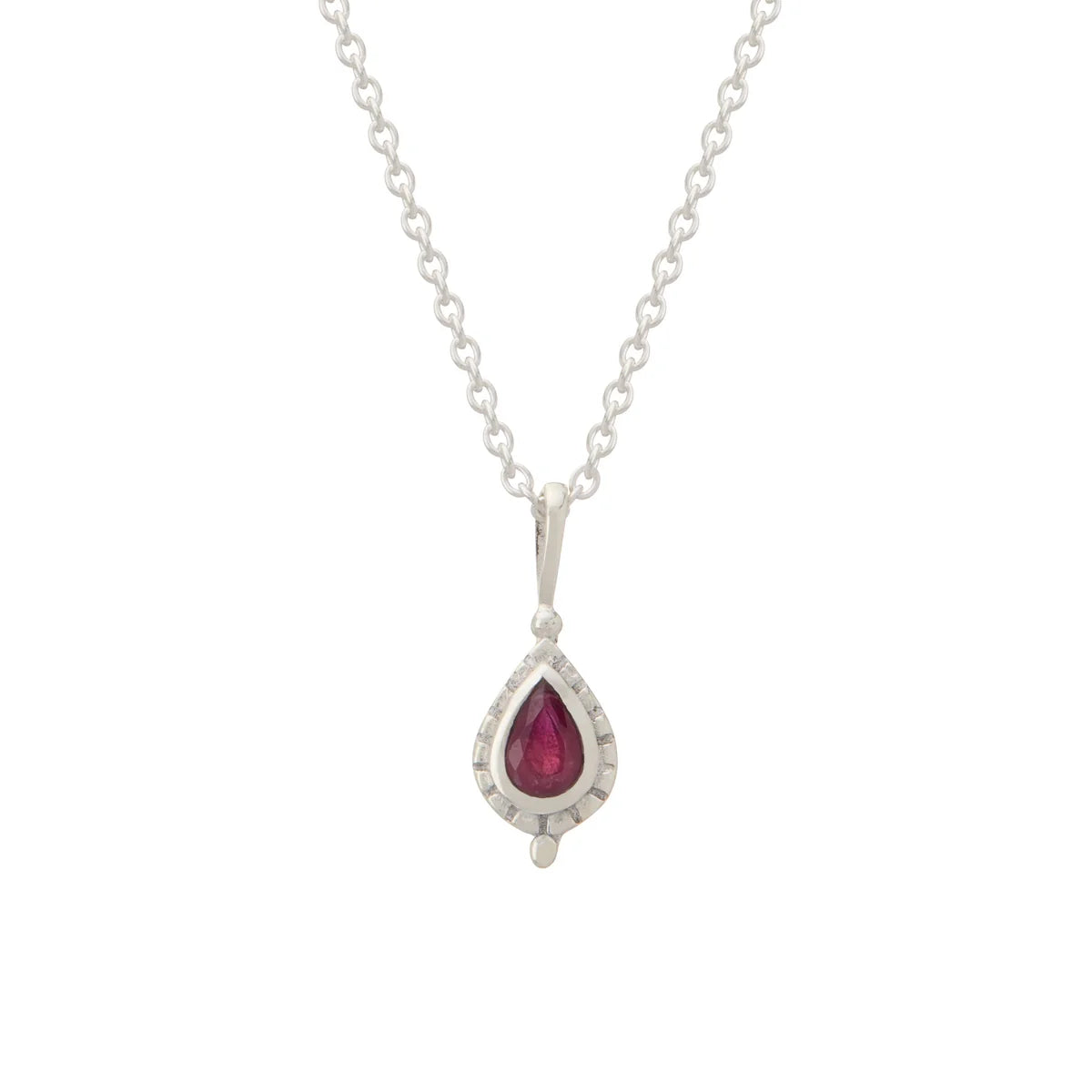 Birthstone Necklace - Silver