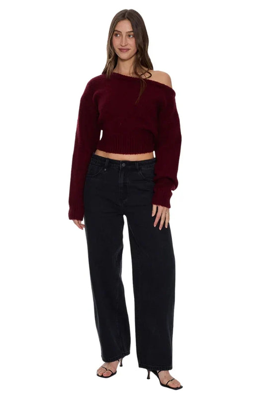 Oslo Cold Shoulder Knit Sweater
