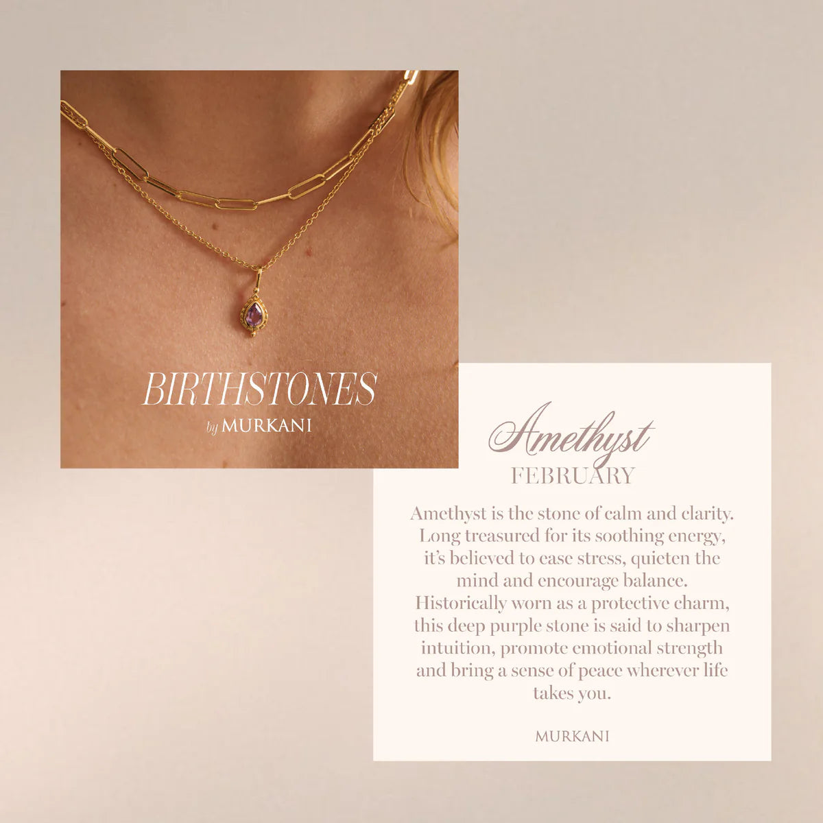 Birthstone Charm - Gold
