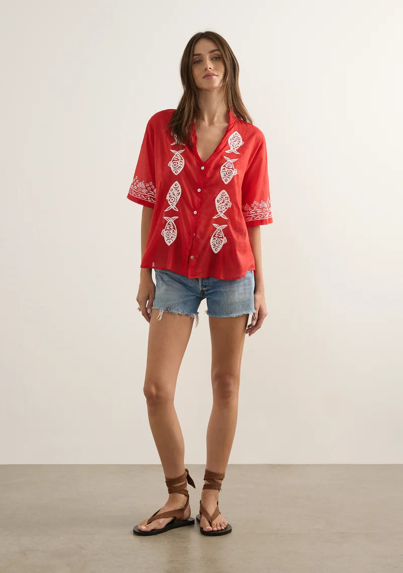 Sardine Embroidered Blouse