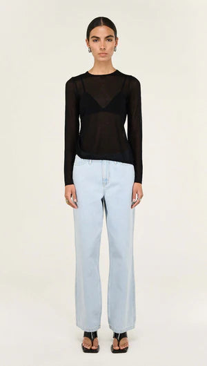 Leni Drawstring Sheer Knit