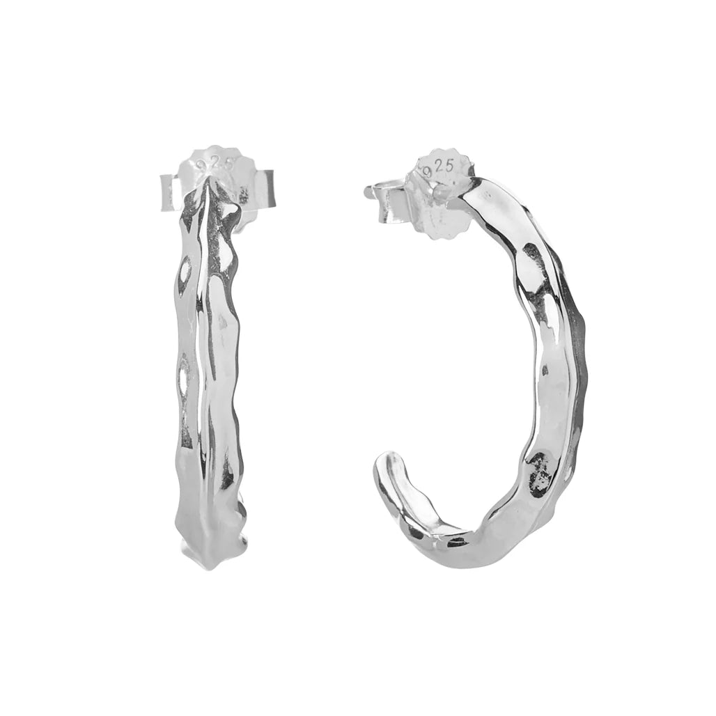 Vintage Medium Hoops Silver
