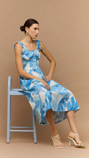 Leilani Shirred Midi Dress