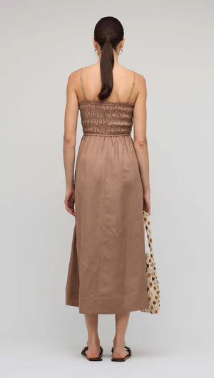 Alchemy Shirred Midi Dress