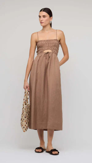 Alchemy Shirred Midi Dress