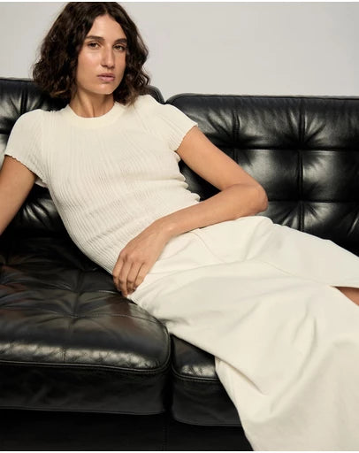 Maya Ribbed Knit Tee