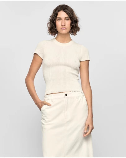 Maya Ribbed Knit Tee